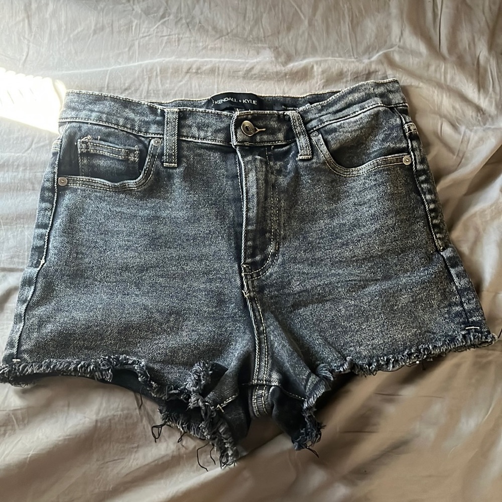 Black jean shorts